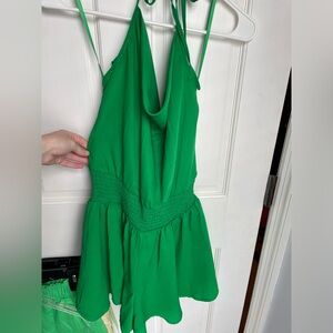 Green TCEC cowl neck romper